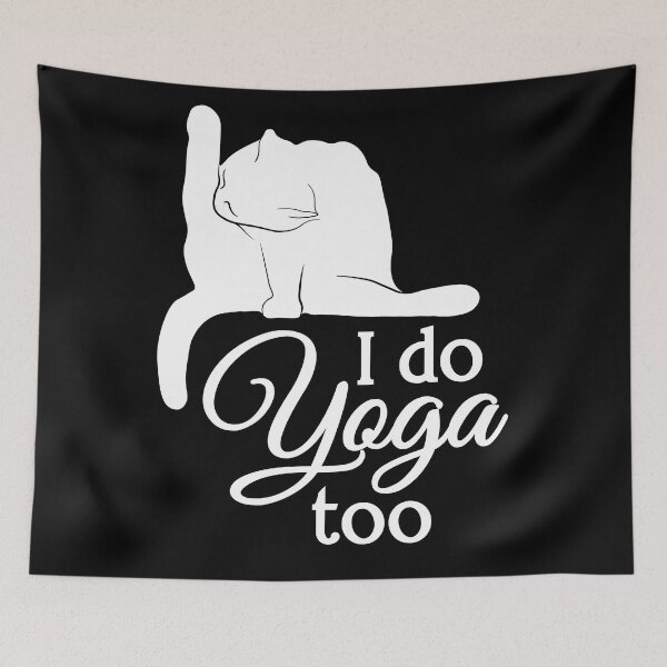 Item preview, I Do Yoga Too | Cat | White | Black designed and sold by Wintre2.