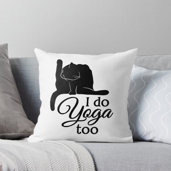 Item preview, I Do Yoga Too | Cat | Black | White designed and sold by Wintre2.