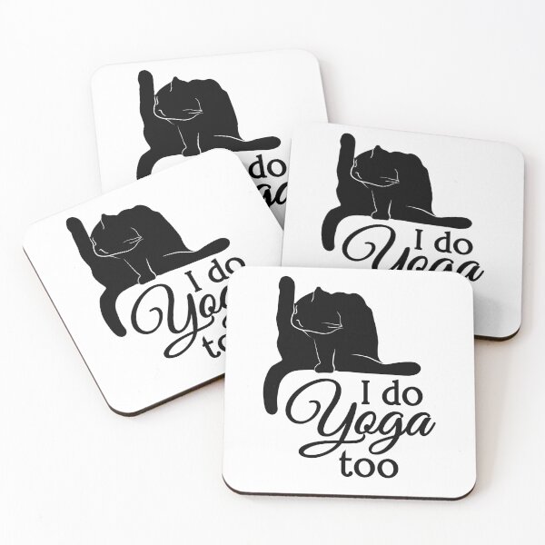 Item preview, I Do Yoga Too | Cat | Black | White designed and sold by Wintre2.