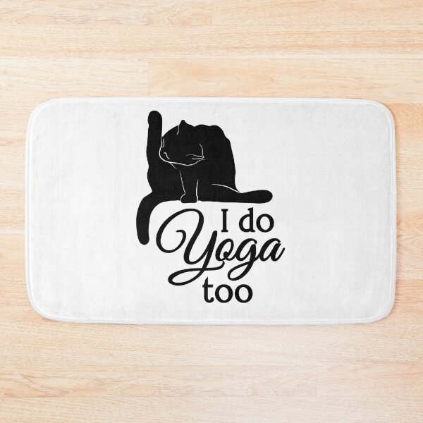 Item preview, I Do Yoga Too | Cat | Black | White designed and sold by Wintre2.