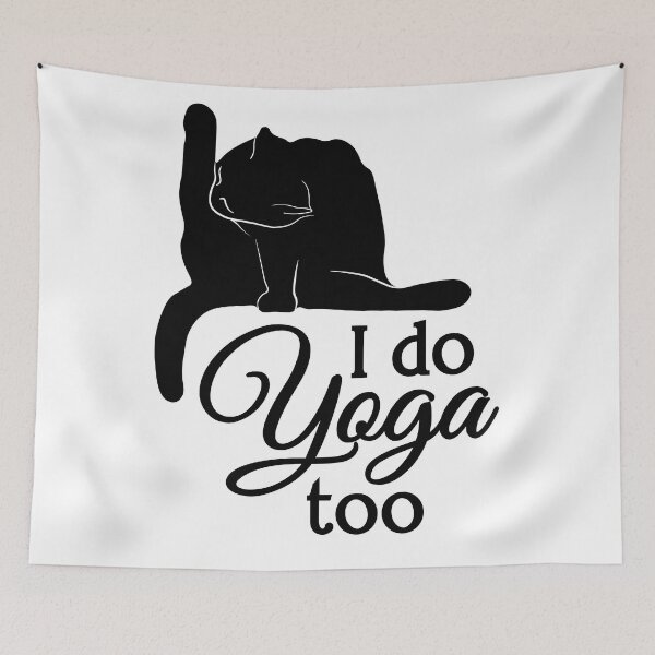 Item preview, I Do Yoga Too | Cat | Black | White designed and sold by Wintre2.