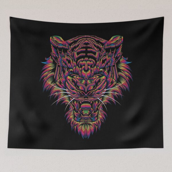 Item preview, Rainbow Tiger Head designed and sold by hockeng.