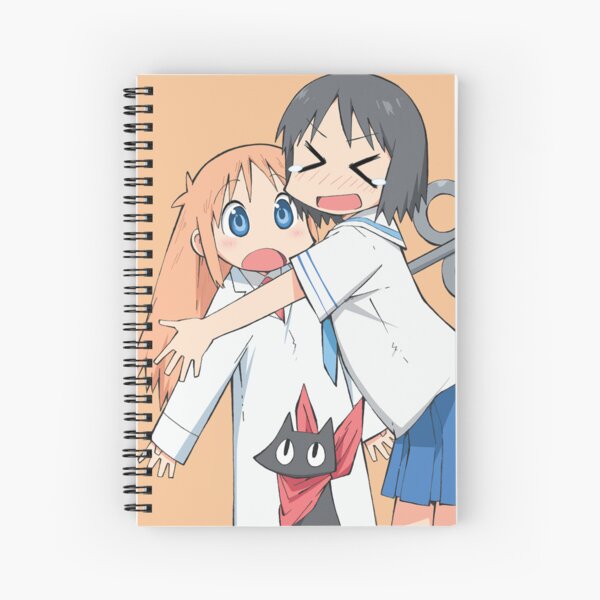 Nichijou Sakamoto Cat Shirt For Anime Lovers | Spiral Notebook