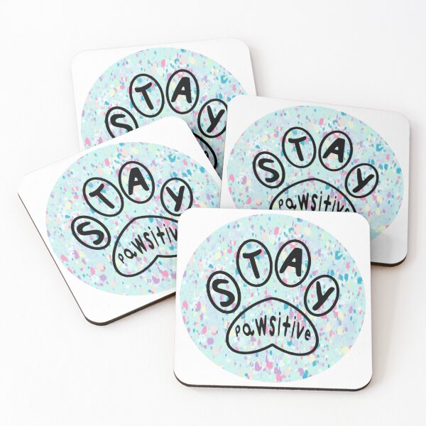 Aperçu de l'œuvre Restez Pawsitive créée et vendue par Devon's Design Scoop :).