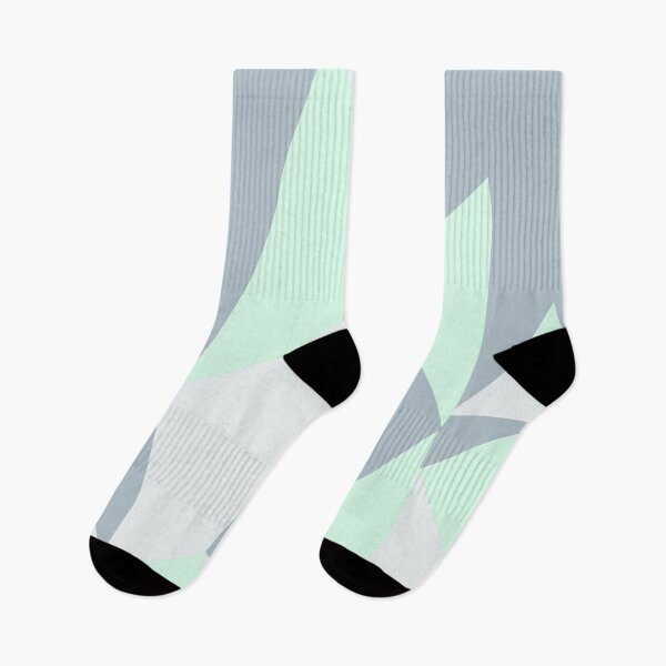 Item preview, Mint and Grey geometric abstract pattern designed and sold by PuzbieArts.
