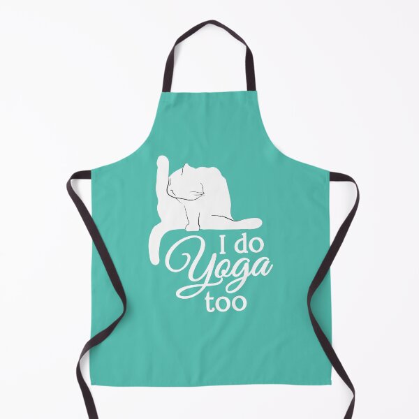 Item preview, I Do Yoga Too | Cat | White | Cyan designed and sold by Wintre2.