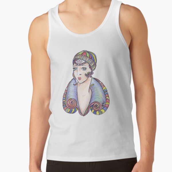 Lola Art Deco Lady Tank Top