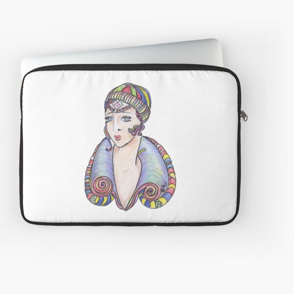 Lola Art Deco Lady Laptop Sleeve