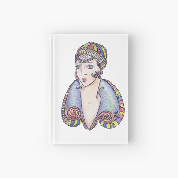 Lola Art Deco Lady Hardcover Journal