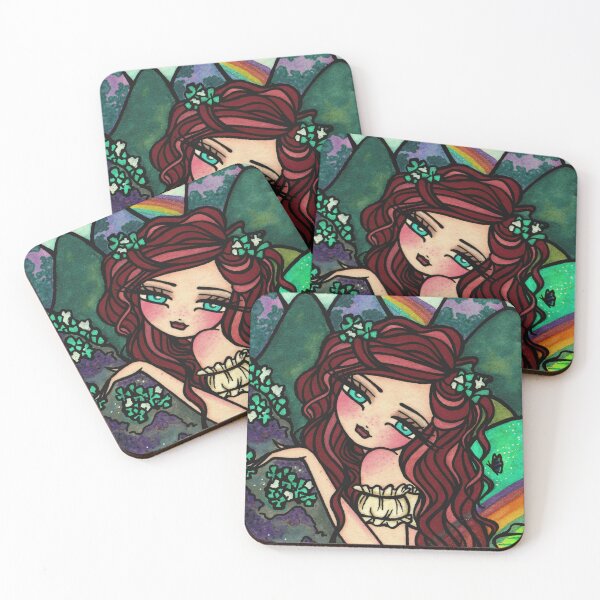 Item preview, Red Haired Leprechaun St. Patrick's Day Mermaid Fantasy Art designed and sold by hannahlynnart.