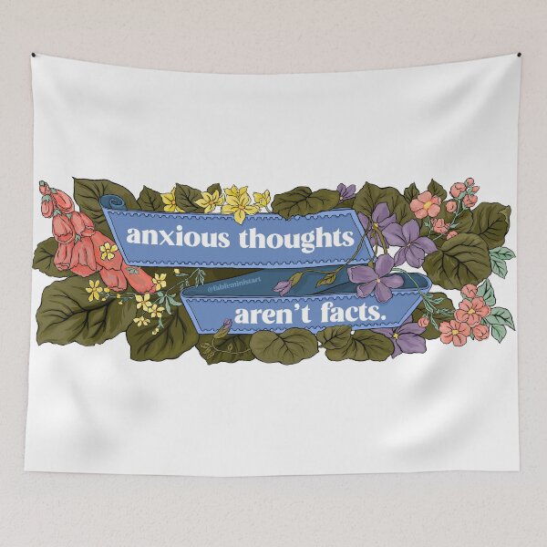 Item preview, Anxious Thoughts Aren't Facts designed and sold by fabfeminist.