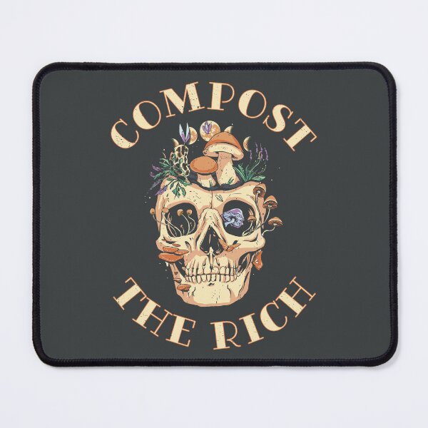 Item preview, Compost the Rich - Mushroom Wildflower Skull designed and sold by UBUCO.
