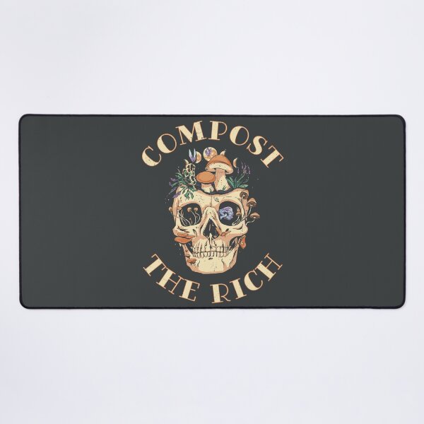 Item preview, Compost the Rich - Mushroom Wildflower Skull designed and sold by UBUCO.