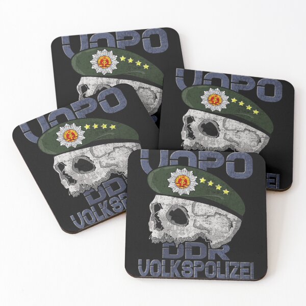 Item preview, DDR Volkspolizei VoPo Emblem Schädel Beret #1755 designed and sold by Rare-Militia.