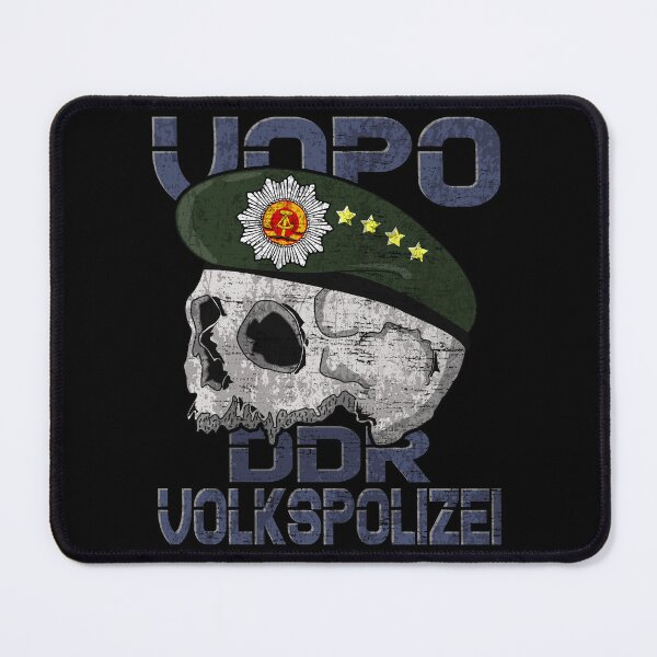 Item preview, DDR Volkspolizei VoPo Emblem Schädel Beret #1755 designed and sold by Rare-Militia.