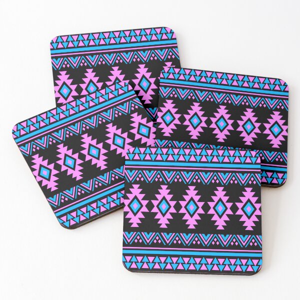Item preview, Pink / Blue / Black Geometric Native Print  designed and sold by JMWCD.