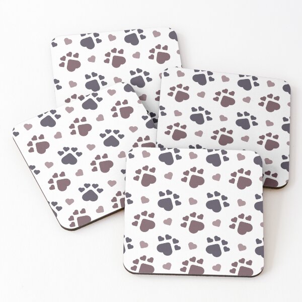 Item preview, Dog footprints with hearts pattern designed and sold by Dragan Kitic.