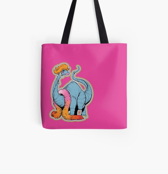 Brontina drag queen brontosaur - LGBT Dinos! All Over Print Tote Bag
