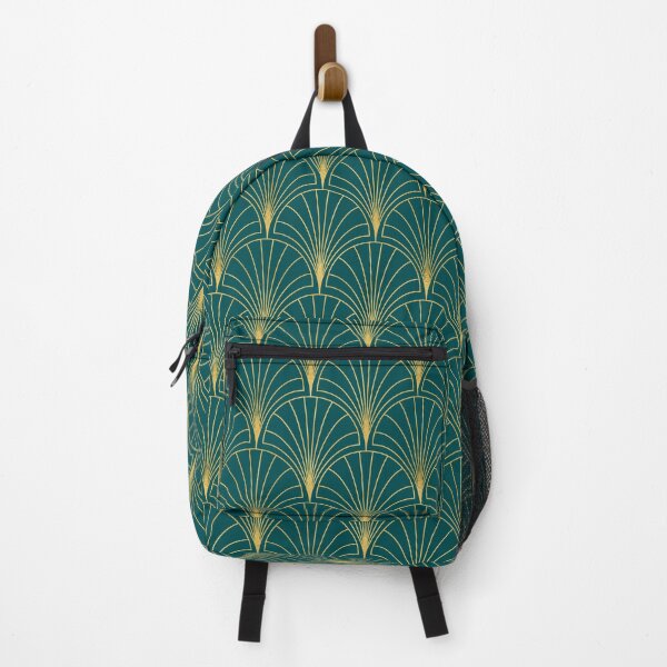Item preview, Art Deco pattern petrol and gold designed and sold by bearly-creative.