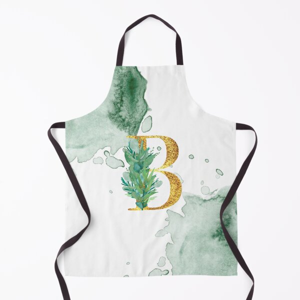 Item preview, Green Watercolor and Gold Glitter Letter BMonogram Pillow designed and sold by adriana-holmes.