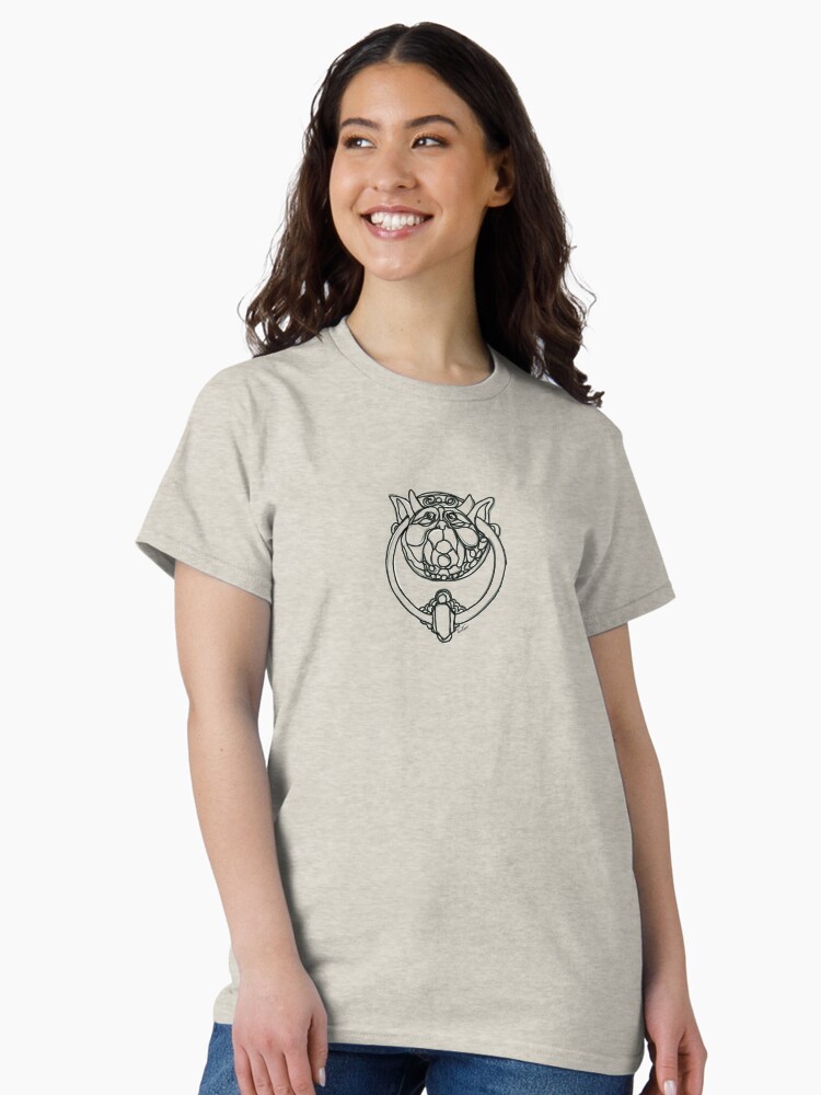Thumbnail 2 of 7, Classic T-Shirt, Labyrinth door knocker designed and sold by KookyCanvas.