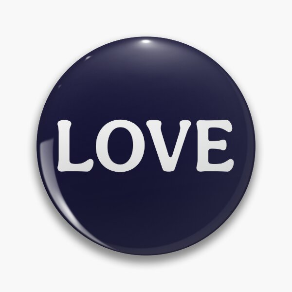 Item preview, Love Print (White Dark Blue) designed and sold by ToluaPrints.