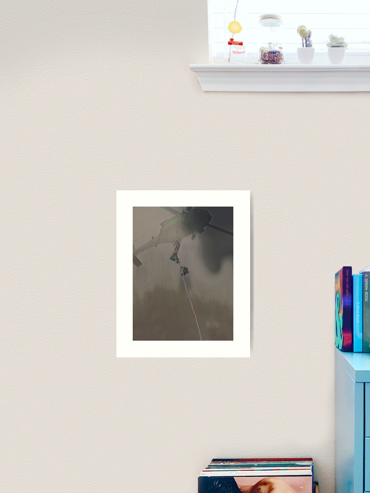 Thumbnail 2 of 3, Art Print, Fast Roping into the Objective designed and sold by FatCrayon.