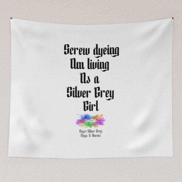 Item preview,  Screw dyeing am living as a silver grey Girl  [Black logo for white top] designed and sold by markyboyce247.