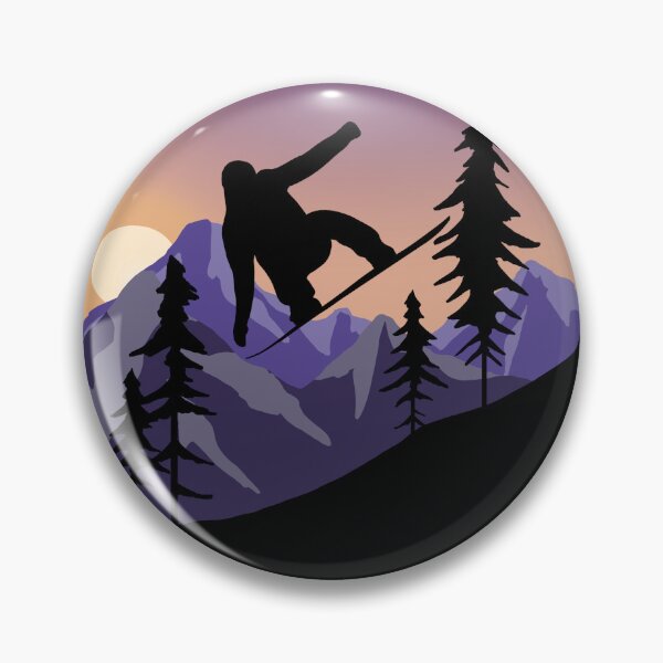 Item preview, snowboard and beautiful mountain landscape designed and sold by landscapeworlds.