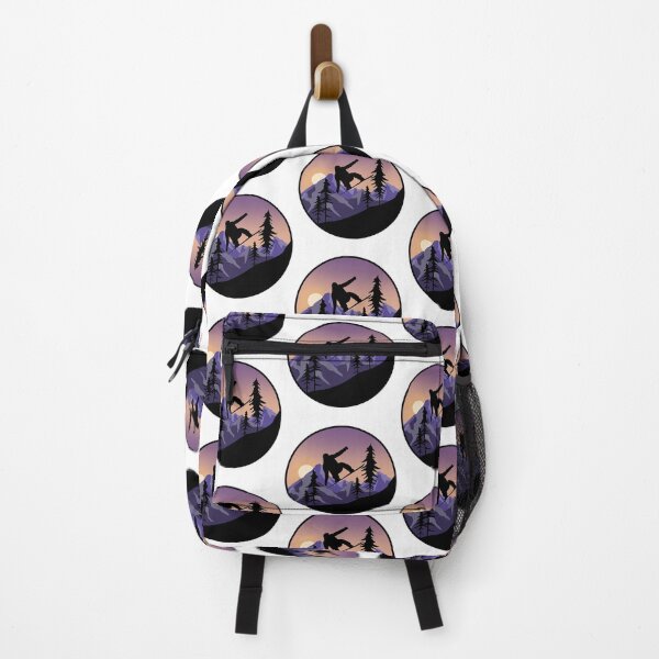 Item preview, snowboard and beautiful mountain landscape designed and sold by landscapeworlds.