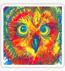 primary color owl Sticker