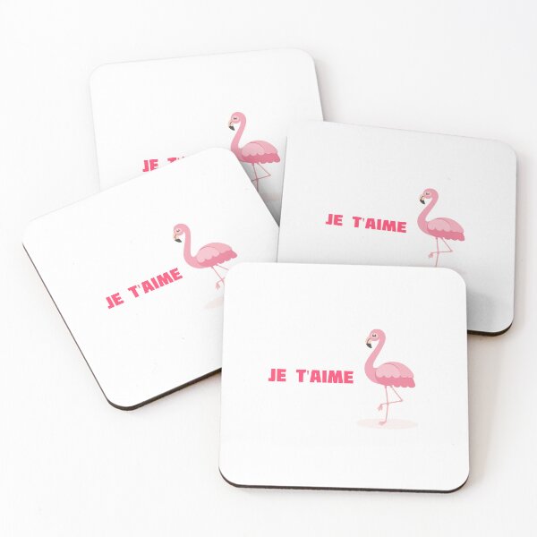 Item preview, te amo. Te amo en idioma francés. Flamenco día de San Valentín designed and sold by ScandiStuff.