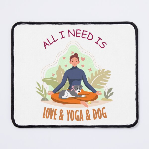 Item preview, All I Need Is Love And Yoga And A Dog - Funny Yoga And Dog Lovers shirt designed and sold by Ay-mane.