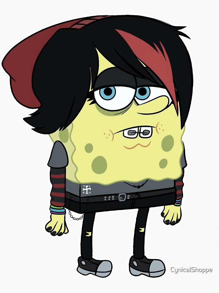 "Emo Spongebob" Sticker for Sale by Redbubble