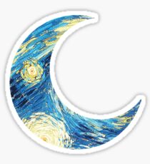 Lune étoilée Sticker