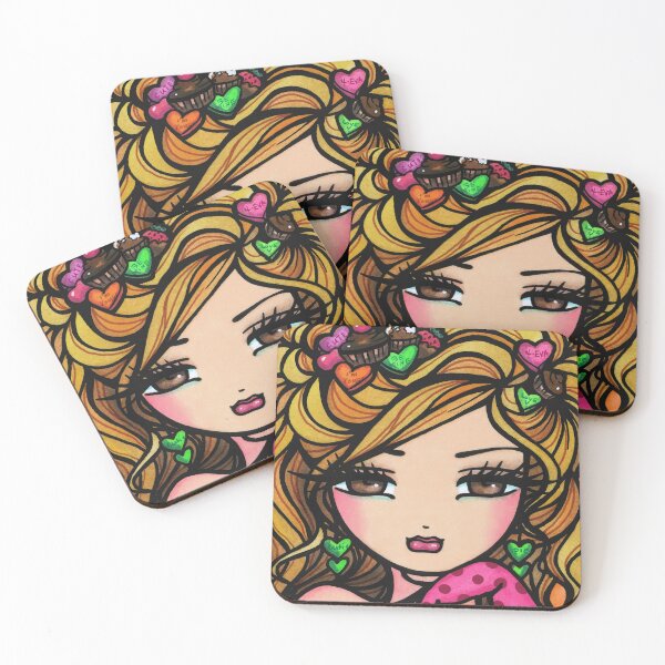 Item preview, Valentines Day Sweet Candy Girl Whimsical Fantasy Art designed and sold by hannahlynnart.