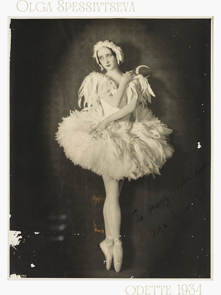 Pegatina for Sale con la obra «Odette del lago de los cisnes: Olga