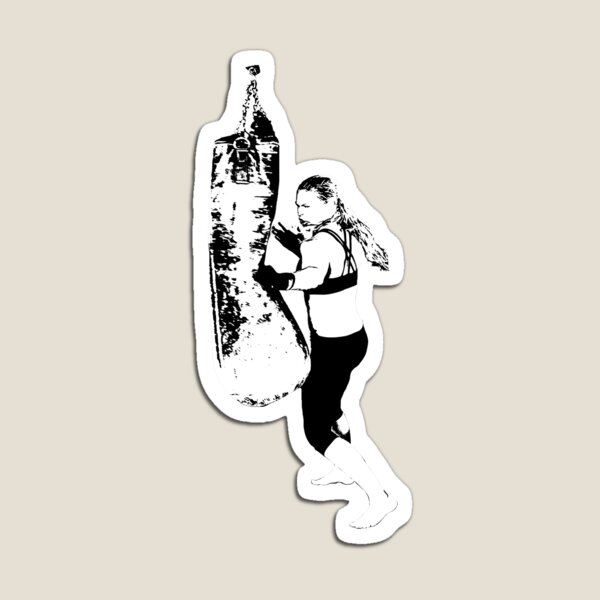 Item preview, Female boxer in black and white action designed and sold by Astralia.