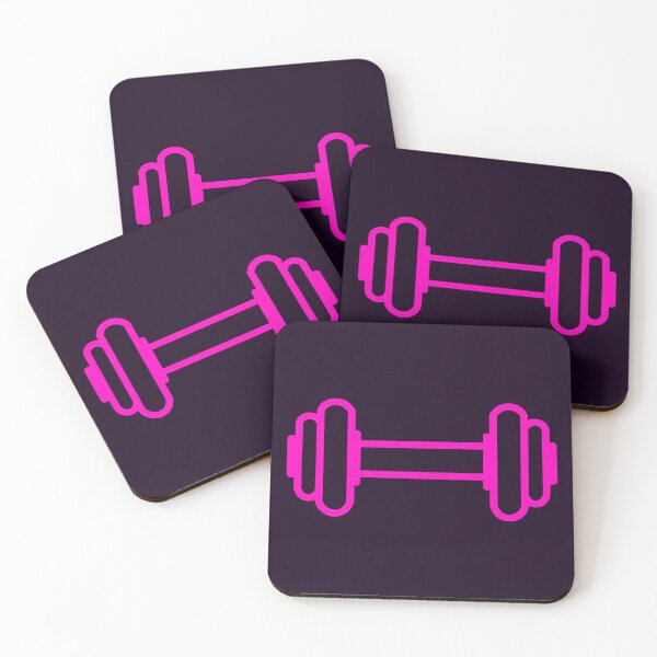 Item preview, dumbbell pink neon muscle building designed and sold by MiraNomegusta.