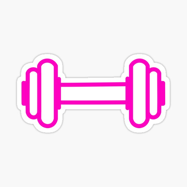 Item preview, dumbbell pink neon muscle building designed and sold by MiraNomegusta.