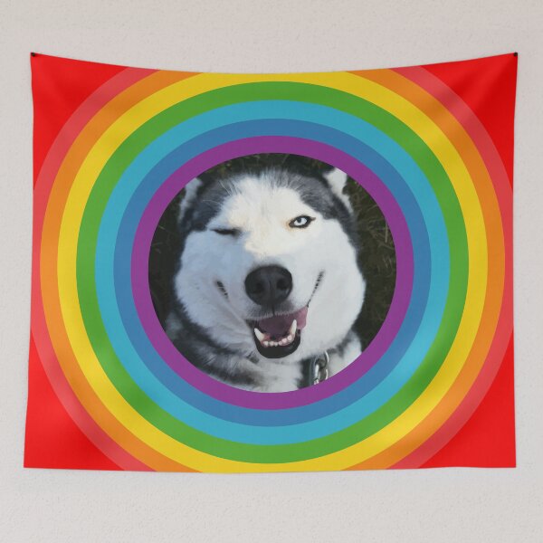 Item preview, dog and rainbow designed and sold by Design Universe.