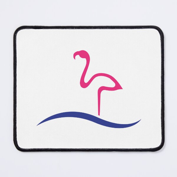 Item preview, flamingo clipart - Simple pink and blue illustration designed and sold by The-Meraki-Man.