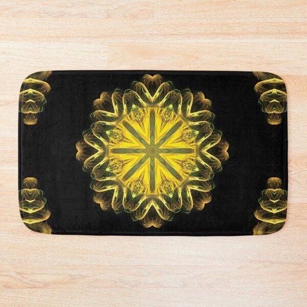 Item preview, Two crosses overlap on a yellow roundel designed and sold by effervescence.