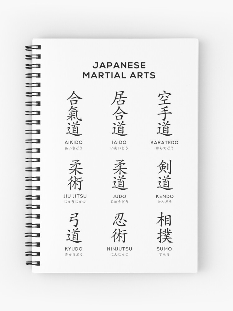 Japanese Martial Arts Chart, White&quot; Journal for Sale by typelab 