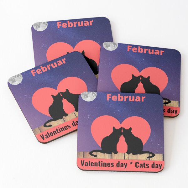 Artikelvorschau, Februar Katzentag Valentinstag entworfen und verkauft von bob-design1.