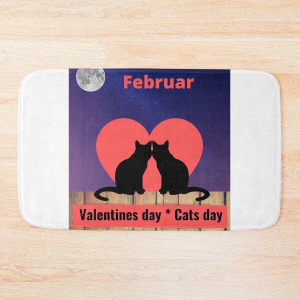 Artikelvorschau, Februar Katzentag Valentinstag entworfen und verkauft von bob-design1.