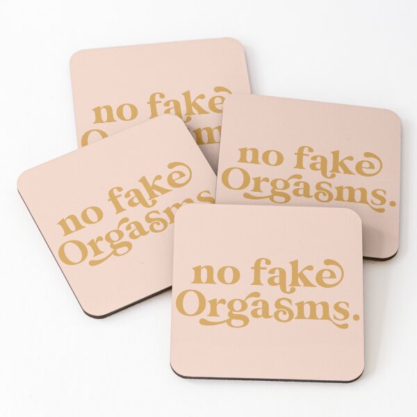 Item preview, No Fake Orgasms in Gold / Rose designed and sold by Africanism.