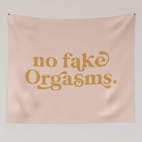 Item preview, No Fake Orgasms in Gold / Rose designed and sold by Africanism.