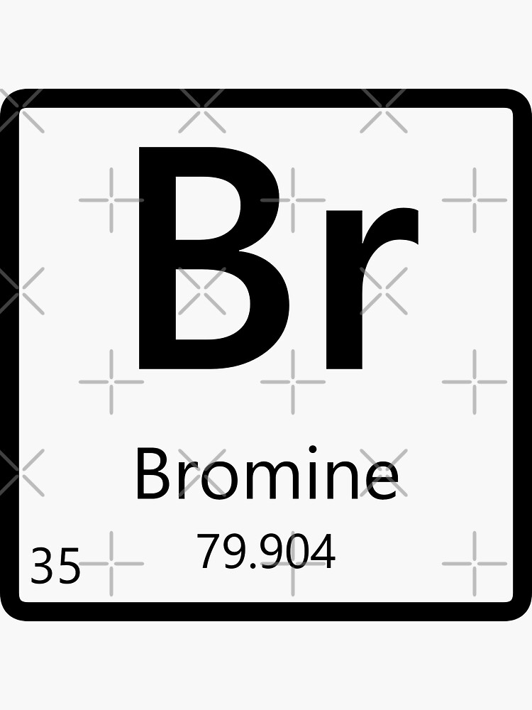 "Bromine Periodic Table of Elements" Sticker for Sale by elemental