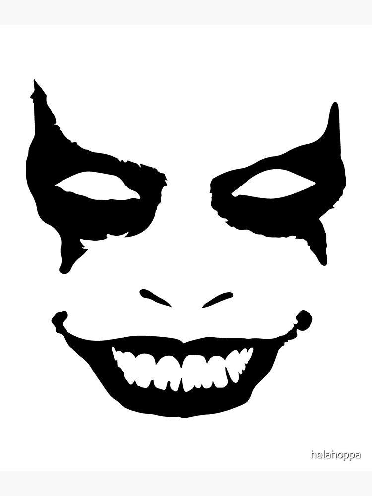 the joker face silhouette